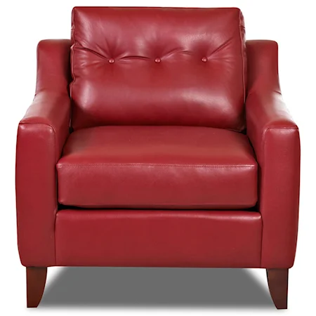 Mid-Century Modern Style Arm Chair with Tufted Cushion